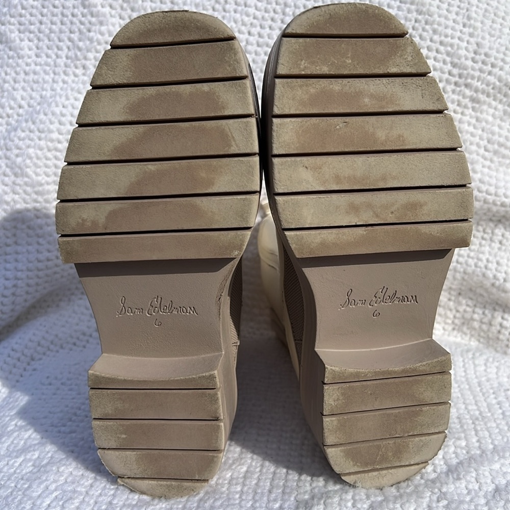 Sam Edelman Women's Ivory Round Toe Pull On Lulia Chelsea Boots Size US 6 - Picture 7 of 9
